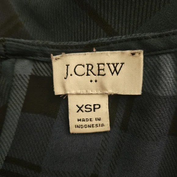 J. Crew Plaid Long-Sleeved Blouse - XS - Picture 9 of 11